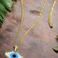 Evil Eye Pendant Necklace ANTI TARNISH 18 K GOLD