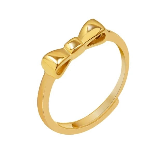 Mini bow rings 18k Gold Anti Tarnish