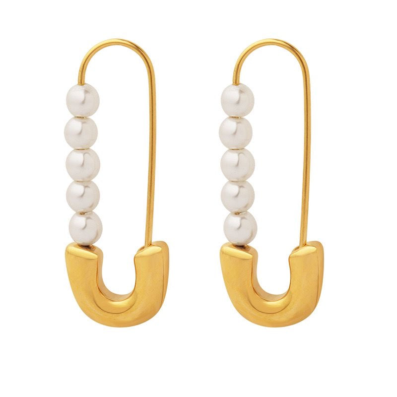 Pearl pinned Anti Tarnish Earrings