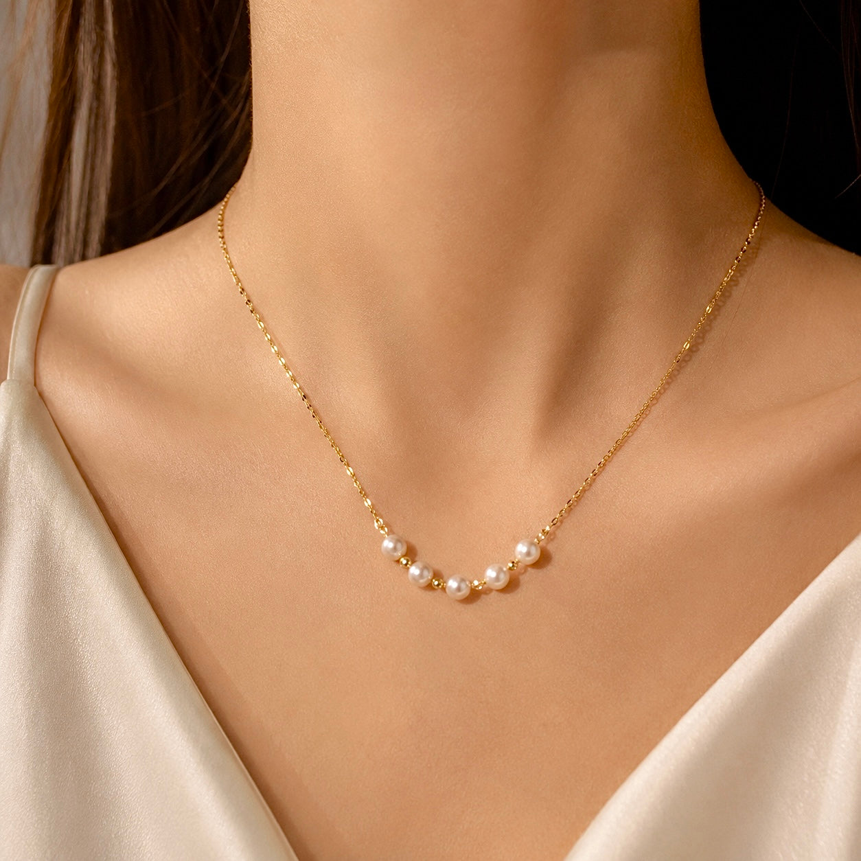 Ivory pearl Necklace Anti Tarnish