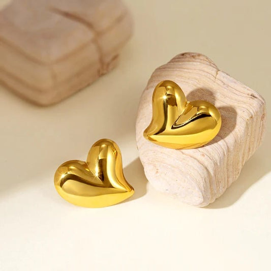 Hearty Earrings 18k Gold Anti Tarnish