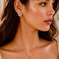 Daphne pink Necklace earrings set 18k Gold Anti Tarnish