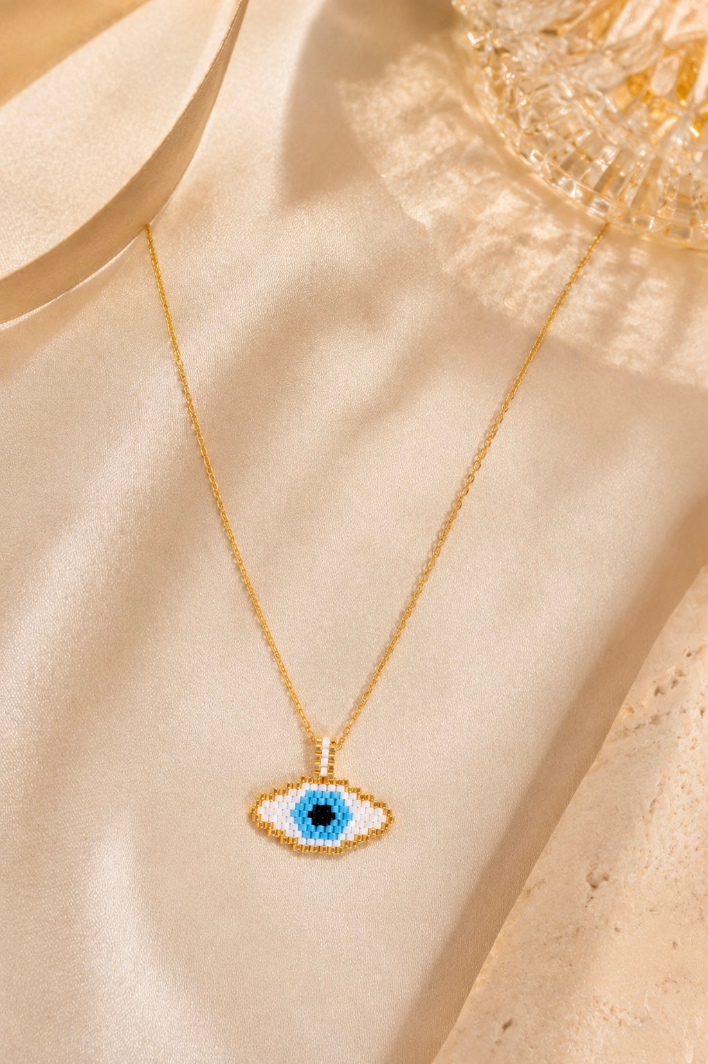 Evil Eye Pendant Necklace ANTI TARNISH 18 K GOLD