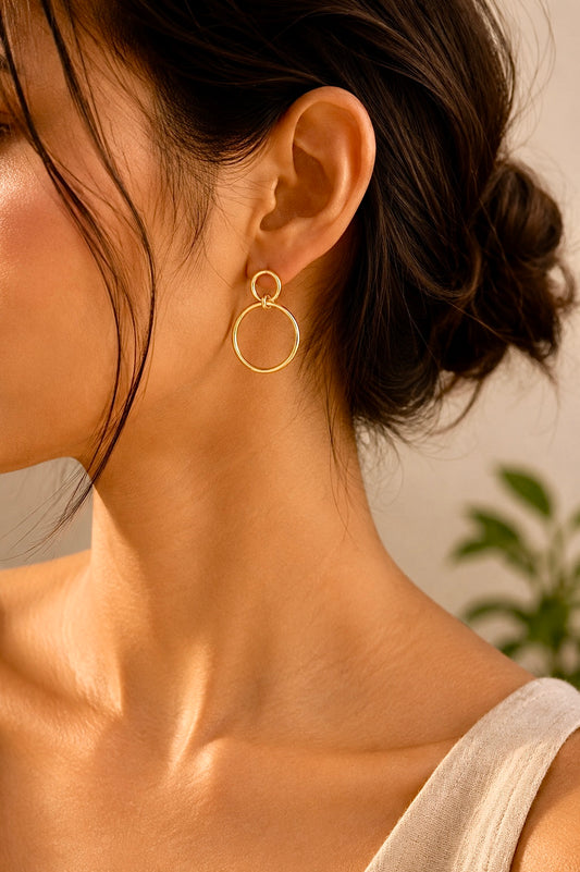 Grace dangling Earrings 18k Gold Anti Tarnish