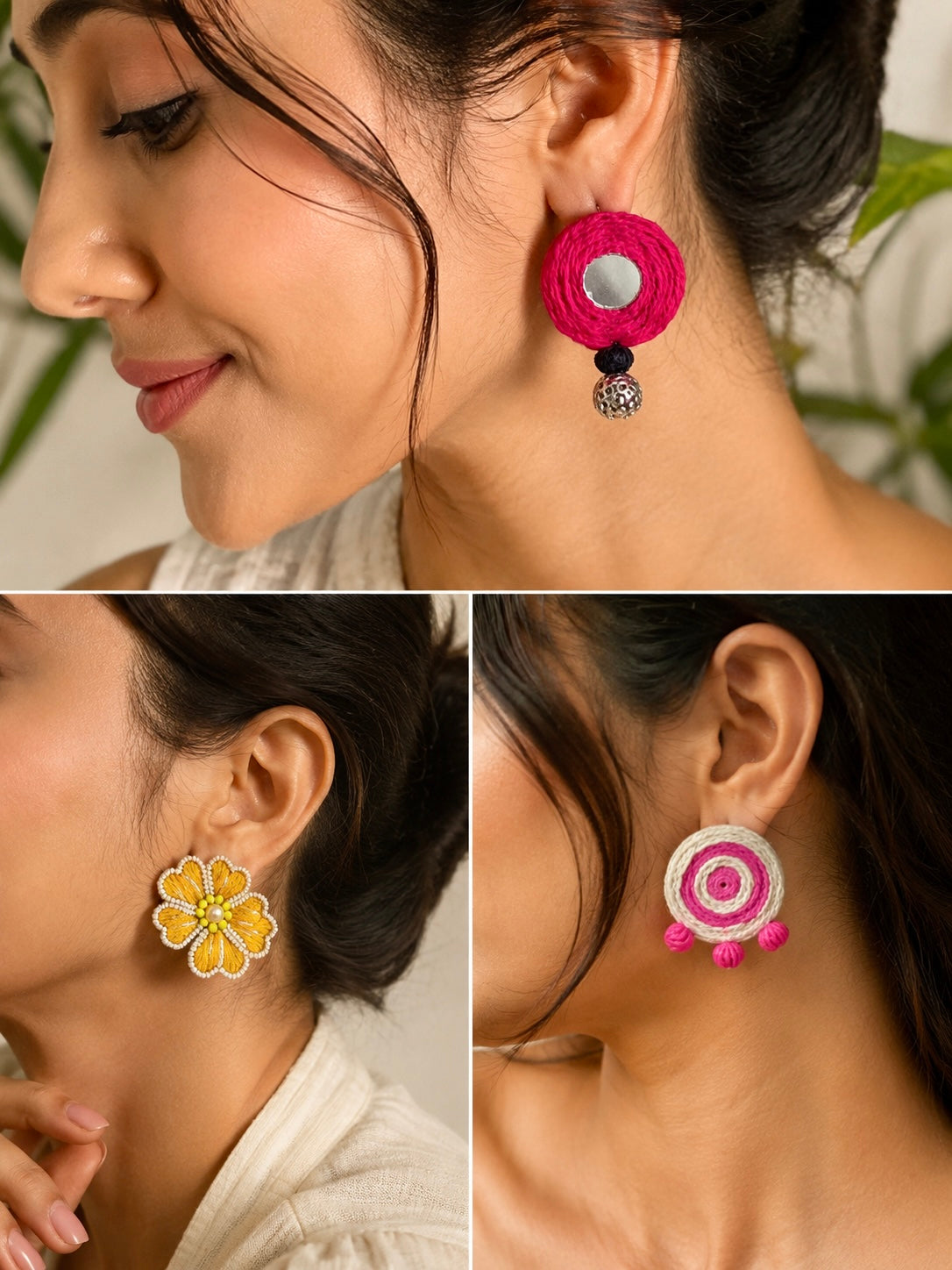 Boho Jhumka earrings combo of 3