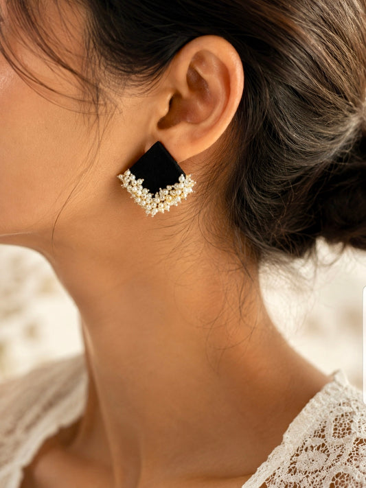 Boho jhumka fabric earrings combo of 4