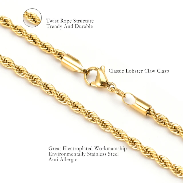 Snake chain 18k Gold Anti Tarnish Necklace