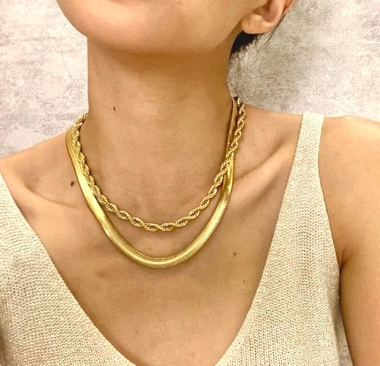 Snake chain 18k Gold Anti Tarnish Necklace