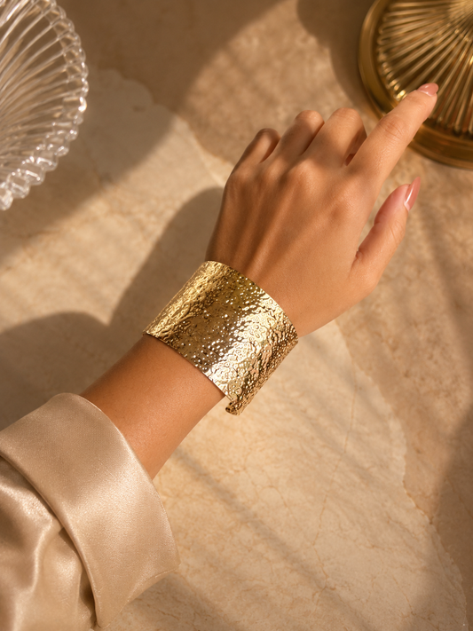 Lavender cuff bracelet Anti Tarnish