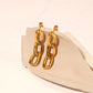 Chained - Tarnish Proof 18k Gold Stainless Steel earrings - SASSYNESS