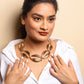 Coffee time Anti Tarnish chunky necklace - SASSYNESS