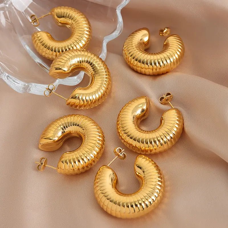 Elve Earrings 18k Gold Anti Tarnish - SASSYNESS