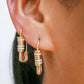 Safety Pin hoops anti tarnish 18k gold stainless steel waterproof hypoallergenic earrings