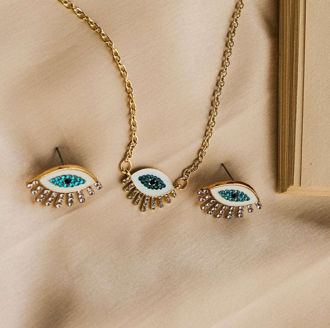 Evil eye earrings