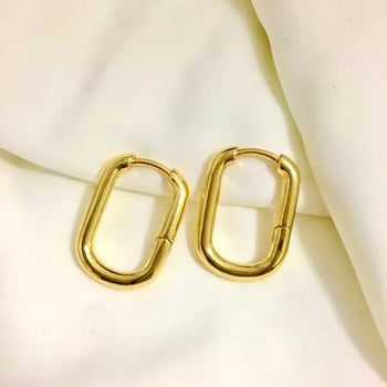 hoops anti tarnish 18k gold stainless steel waterproof hypoallergenic earrings