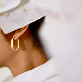 hoops anti tarnish 18k gold stainless steel waterproof hypoallergenic earrings