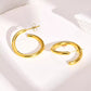 hoops anti tarnish 18k gold stainless steel waterproof hypoallergenic earrings