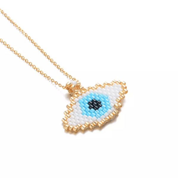 Evil Eye Pendant Necklace ANTI TARNISH 18 K GOLD